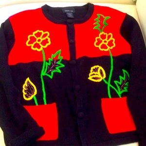 - - Morgan Cole embroidered cardigan with beading